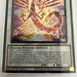 Yu-gi-oh! TCG Crimson Dragon DUNE-EN038 Duelist Nexus 1st Edition PSA 9 - Image 4