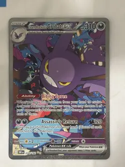Pokemon Team Rockets Crobat EX Sir Holo Card 234/182 Destined Rivals Series - Image 3