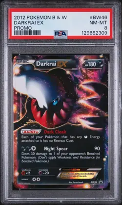 PSA 8 Darkrai EX 2012 Black Star Promos BW46 Legendary EX Tin Pokemon Card - Image 1