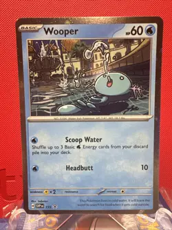Wooper Cosmos Holo Black Star Promo - SVP155 Pokemon Card NM - Image 1