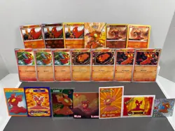 Pokemon Slugma Lot of 20 Cards and Stickers Slugma #218 Pokemon Lot - Image 1