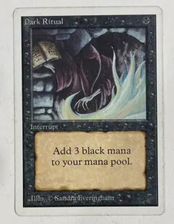 Dark Ritual Unlimited MP Moderate Play MTG Magic The Gathering - Image 1
