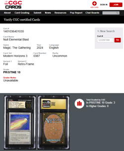 MTG Magic the Gathering Modern Horizons 3 MH3 Retro Null Elemental Blast CGC 10 - Image 3