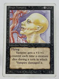 Sengir Vampire Unlimited MP Moderate Play MTG Magic The Gathering C - Image 1