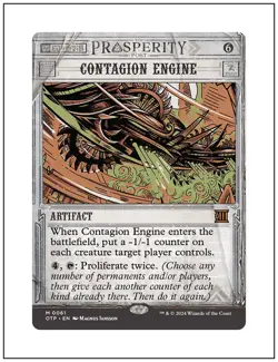 1x Contagion Engine, Showcase Art, Magic the Gathering MTG NM - Image 1