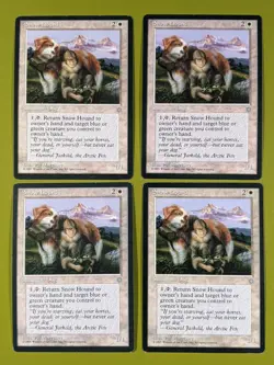 Snow Hound x4 Ice Age 4x Playset Magic the Gathering MTG - Image 1