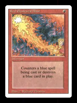 MTG Red Elemental Blast LP Light Play Revised Edition 3rd Magic the Gathering - Image 1