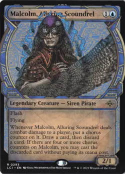 Malcolm, Alluring Scoundrel (Showcase) R The Lost Caverns of Ixalan 293 NM - Image 1