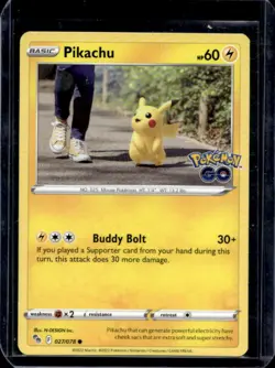 2022 Pokemon SWSH Pokemon GO Pikachu Promos Holo #027/078 - Image 1