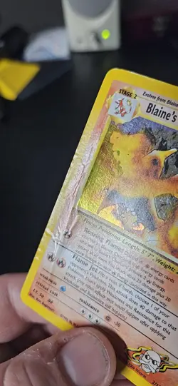 Pokemon - Blaine's Charizard 2/132 Gym Challenge DAMAGED EXTREMELY HEAVY PLAY - Image 5