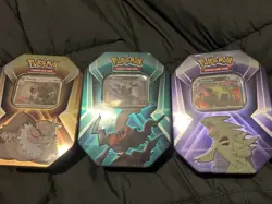 Pokemon TCG Triple Whammy Tins Set Collector Tins (Set of 3) Factory Sealed. - Image 1