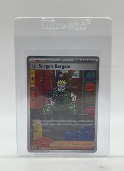 Pokemon TCG Mega Evolution Lt Surge’s Bargain #185/132 Special Illustration Rare - Image 3