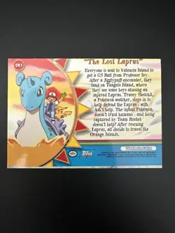 The Lost Lapras #OR1 Pokemon 2000 Topps TV Episode LP - Image 2