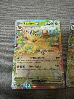Pokemon TCG Leafeon EX Prismatic Evolution Double Rare Bundle Of 2 - Image 3