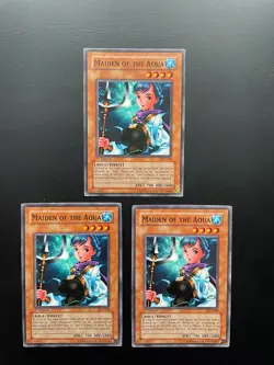 Yugioh Maiden Of The Aqua PGD-008 1st Edition Common Damaged X3 - Image 1