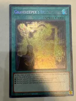 YUGIOH- Gravekeeper's Inscription - MP24-EN064 - Secret Rare - 1st Edition - Image 1