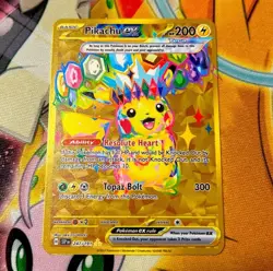 ⚡Gold Metal Pikachu EX Gold Fan Art Card Collectible/Gift/Display⚡Description - Image 1