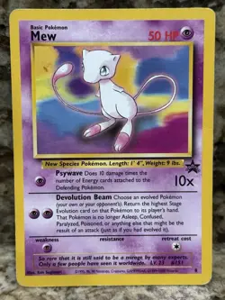 Pokemon Card - Mew #8 WoTC Black Star Promo - Image 1