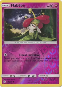 Flabebe 149/236 Reverse Holo Cosmic Eclipse Pokemon Card NM - Image 1