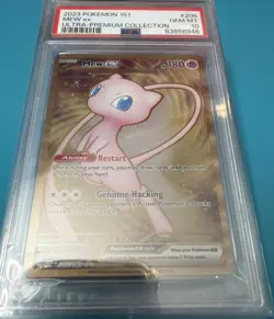 2023 Pokemon Mew ex Full Art 151 UPC Gold Metal Promo Card 205/165 PSA 10 - Image 4