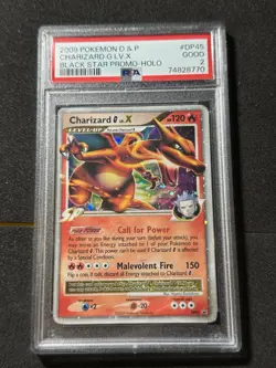 PSA 2 Charizard G LV.X Holo DP45 2009 Black Star Promo Pokemon TCG Cards - Image 1