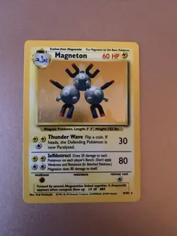 1999 Holographic Pokemon TCG - Base Set Magneton Card 9/102 - Image 1