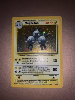 1999 Holographic Pokemon TCG - Base Set Magneton Card 9/102 - Image 2