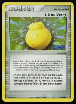 Pokemon Card - Sitrus Berry Unseen Forces 91/115 Reverse Holo Stamped - Image 1