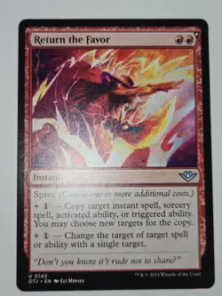 MTG Return the Favor Outlaws of Thunder Junction 0142 Regular Uncommon - Image 2