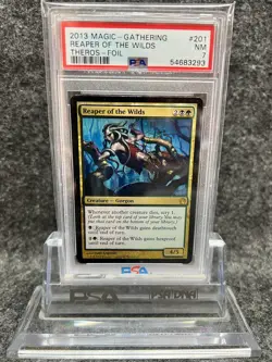 Magic the Gathering MTG Reaper of the Wilds (201) Theros Foil PSA 7 Graded - Image 1
