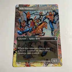 Web-Warriors (Borderless) #0203 MTG Marvel's Spider-Man Magic The Gathering - Image 1