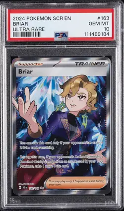 2024 POKEMON SCR EN-STELLAR CROWN ULTRA RARE #163 BRIAR PSA 10 - Image 1