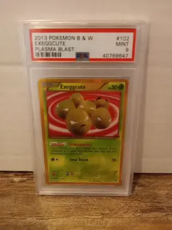Pokemon Exeggcute 102/101 B&W Plasma Blast Secret Rare Holo - PSA 9 MINT - Image 1