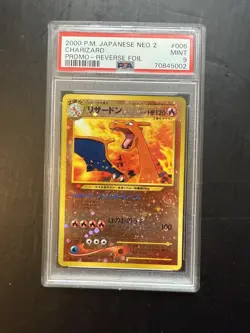 Charizard Promo #006 Reverse Foil 2000 Pokemon Japanese Neo 2 PSA 9 - Image 1