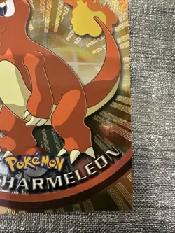 1999 Topps Pokemon Charmeleon Holo Foil #05, TV Animation Ed. Black Topps Logo - Image 5