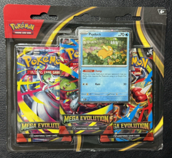 Sealed 3 Pack Blister with Psyduck MEP 007 Promo - Pokemon TCG: Mega Evolution - Image 1