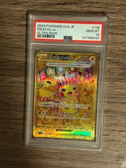 2024 POKEMON JPN SV8-SUPER ELECTRIC BREAKER ULTRA RARE 136/106 PIKACHU EX PSA 10 - Image 1