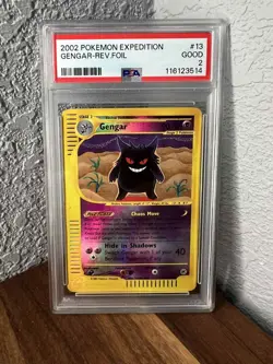 2002 Pokemon Gengar Reverse Holo Rare 13/165 E-Series Expedition PSA 2 Pop 1 - Image 1