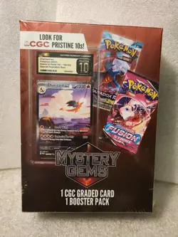 Pokemon Mystery Gems 1 CGC Graded Card & 1 Booster Pack 2025! New Sealed Box! - Image 1