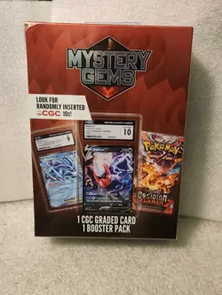 Pokemon Mystery Gems 1 CGC Graded Card & 1 Booster Pack 2025! New Sealed Box! - Image 2