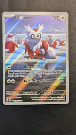 Delibird Illustration Rare 152/132 Pokemon Mega Evolution Pack Fresh - Image 1