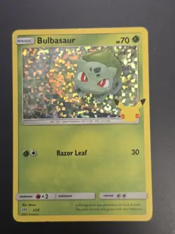 Pokemon Bulbasaur #001/025 McDonald's 25th Anniversary Holo TCG MP - Image 3