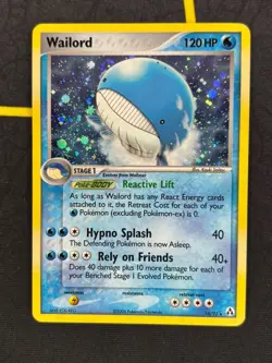 Wailord 14/92 - EX Legend Maker 2006 Holo Rare Pokemon Card - Damaged - Image 1