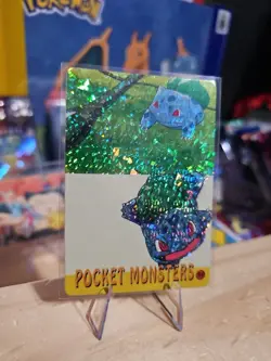 Pokemon Pocket Monsters Vending Prism Holo Vintage Sticker #54 BULBASAUR - Mew - Image 1