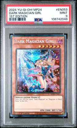 2024 Yu-gi-oh! Dark Magician Girl MP24-EN053 Prismatic PSA 9 Mint - Image 1