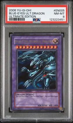 2006 YU-GI-OH! ULTIMATE EDITION #EN005 BLUE-EYES ULTIMATE DRAGON PSA 8 - Image 1