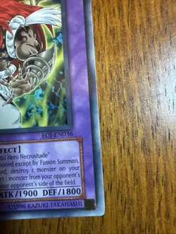 YuGiOh Error Faded 1st Edition Stamp Elemental Hero Necroid Shaman EOJ-EN036 - Image 3