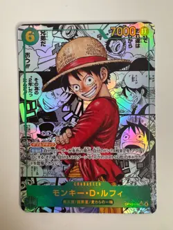 Luffy OP13-118 SEC Manga Alt Art Carrying on His Will One Piece Card Japanese - Image 1