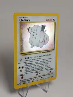 Pokemon Card Clefairy 5/102 Base Set Holo Rare Near Mint Condition - Image 5