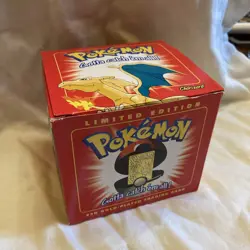 1998 NINTENDO CHARIZARD LIMITED EDITION 23K GOLD PLATED TRADING CARD New Sealed - Image 1